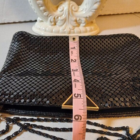 Vintage Mesh Black Clutch bag Cottagecore Grandmacore - Picture 7 of 7